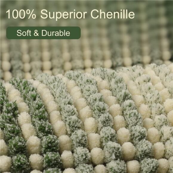 Bathroom Rugs, Bath Mat Rug for Bathroom Non Slip 17 x 24 Inches Water Absorbent - Picture 2 of 7